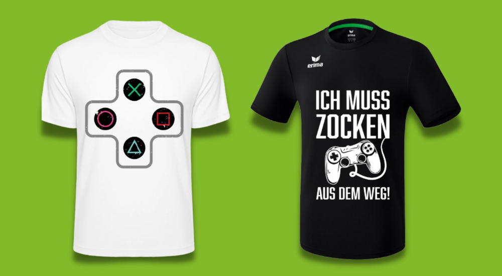 Gaming & eSports Personalisierte Shirts, Coole Logos, Lustige Sprüche