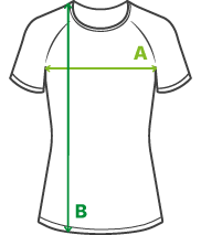 Damen Sportshirt Piktogramm fuer Masstabelle