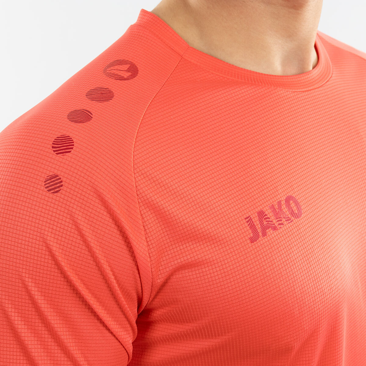 JAKO Herren Flow Laufshirt Coral Detail