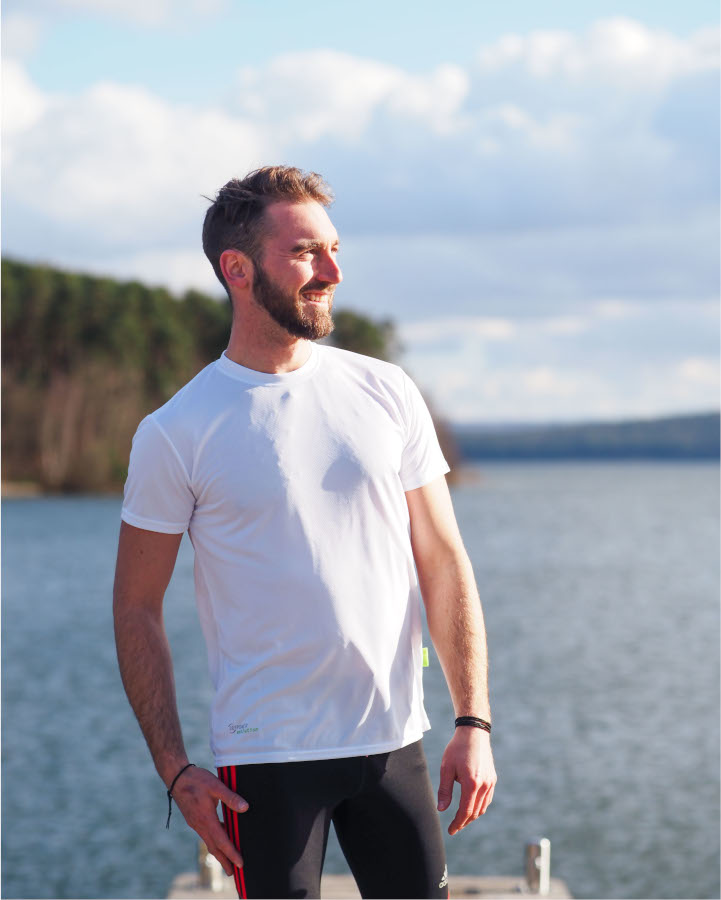 Nachhaltiges Herren Laufshirt aus 100% recyceltem Polyester